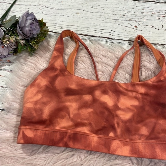 Athleta Rosario Pink Snowdye Sports Bra - Picture 6 of 8